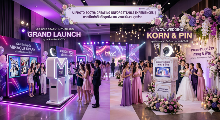 Read more about the article เปิดตัวสินค้าสุดปัง หรือแต่งงานสุดว้าว: ใช้ AI Photo Booth